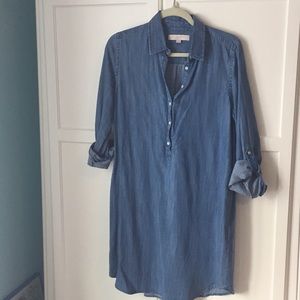 Denim shift dress